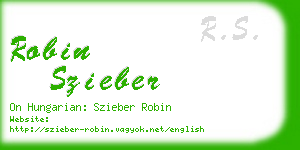 robin szieber business card